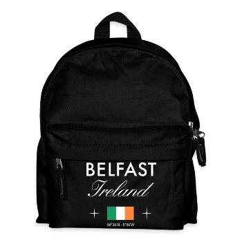Belfast Northern Ireland Coordinates Travel Souvenir - Kids' Backpack - black - Front