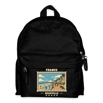 Frankreich Vintage Reisemarke - Kinder Rucksack - Schwarz - Vorne