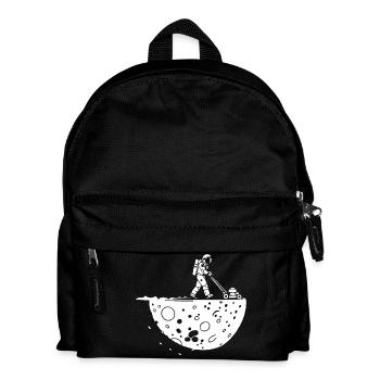Astronaut Mowing the Moon - Kids' Backpack - black - Front