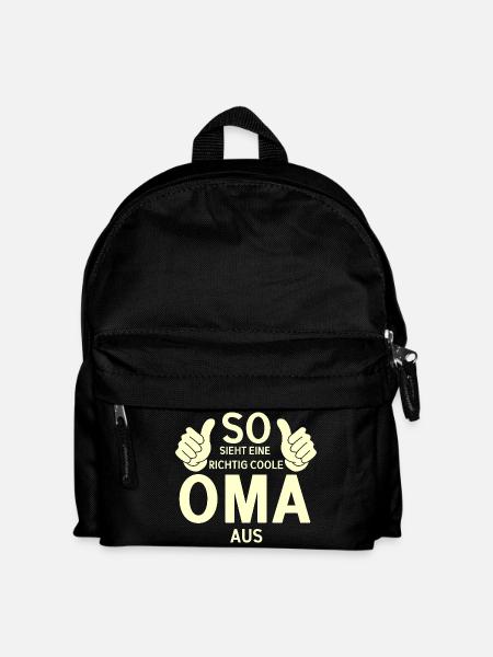 So sieht eine Oma mit Stil aus - Kinder Rucksack - Schwarz