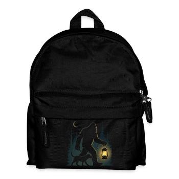 Yeti Bigfoot geht mit Hund Gassi - Kinder Rucksack - Schwarz - Vorne
