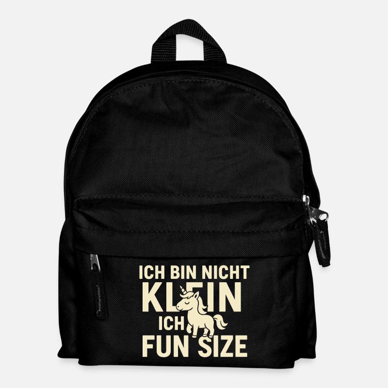 Ich bin nicht klein - Fun Size Einhorn - Kinder Rucksack - Schwarz
