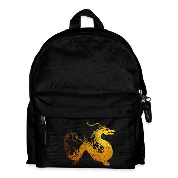 golden dragon - Kids' Backpack - black - Front