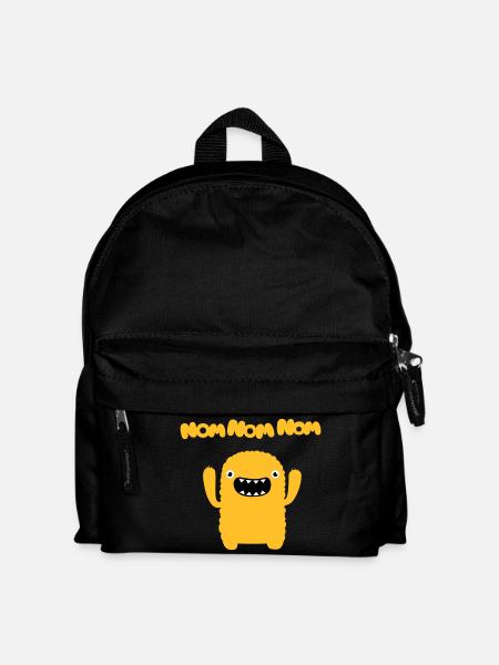 Om nom nom nom - Kinder Rucksack - Schwarz