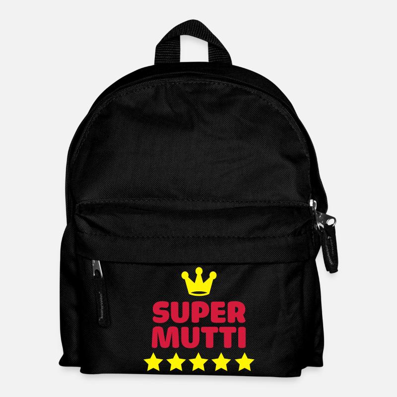 supermutti super mutti mama muttertag - Kinder Rucksack - Schwarz