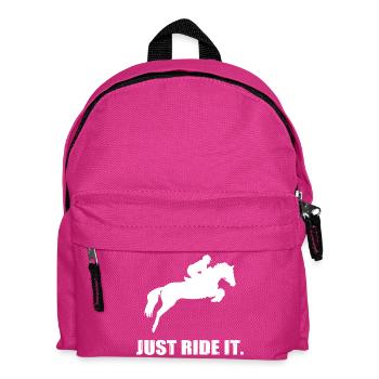 Just Ride It Horseback Riding Horse Riding Saddle Horse - Kids' Backpack - fuchsia - Front