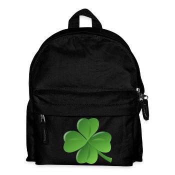 kleeblatt glueck shamrock luck four leaf clover8 - Kinder Rucksack - Schwarz - Vorne