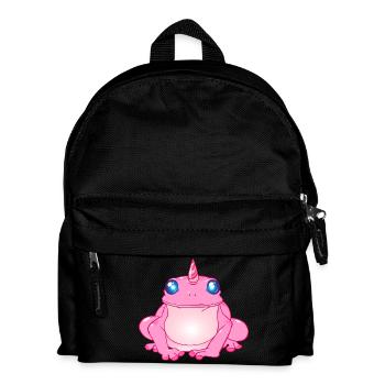Frosch mit Horn - Kinder Rucksack - Schwarz - Vorne