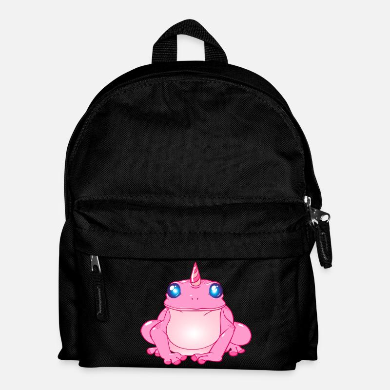 grenouille licorne crapaud rose - Sac à dos Enfant - noir
