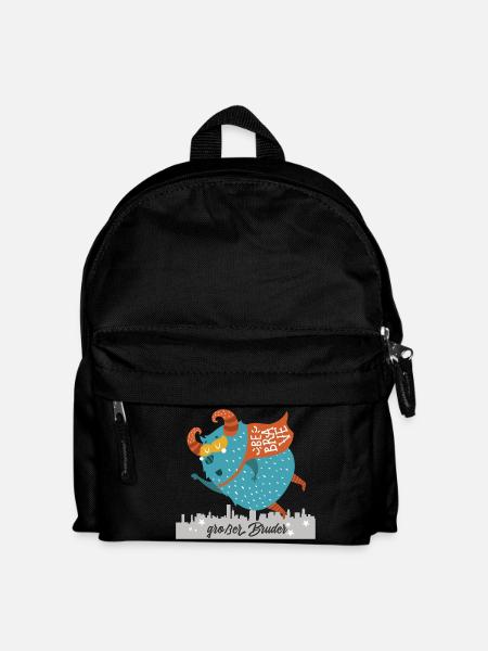 großer Bruder Monster - Kinder Rucksack - Schwarz