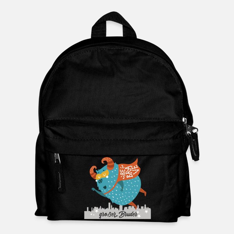 großer Bruder Monster - Kinder Rucksack - Schwarz