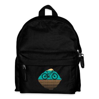 Cycling For The World - Fahrrad Radsport Kette Rad - Kinder Rucksack - Schwarz - Vorne