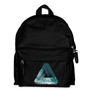 Penrose Optical illusion with nature, cool - Kids' Backpack - black - Front