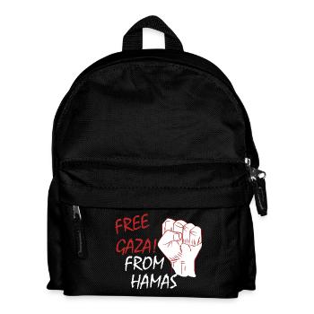 Free Gaza from Hamas Free Palestina - Kinder Rucksack - Schwarz - Vorne