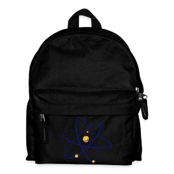 atomic Big Bang nerd Geschenk Atom Nuklear - Kinder Rucksack - Schwarz - Vorne