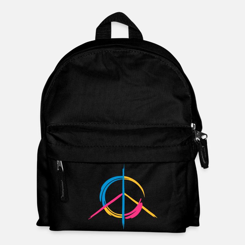 Friedenssymbol - Kinder Rucksack - Schwarz