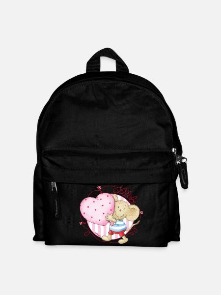 Lillebi mit Herz - Kinder Rucksack - Schwarz