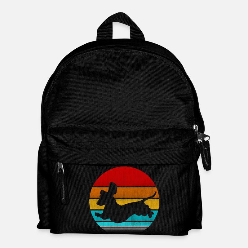 teckel rétro vinatge - Sac à dos Enfant - noir