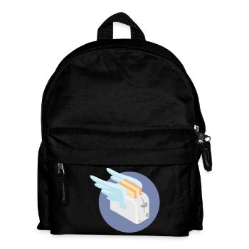 Fliegender Toaster - Kinder Rucksack - Schwarz - Vorne