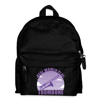 Trombone Instrument Musician Girl Gift - Kids' Backpack - black - Front
