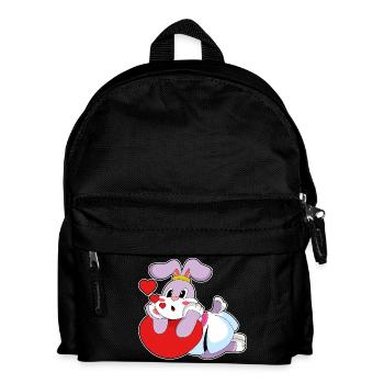 Mariage Rabbit Bride Heart - Sac à dos Enfant - noir - Devant
