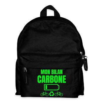 bilan carbone, écologie, écologiste - Sac à dos Enfant - noir - Devant