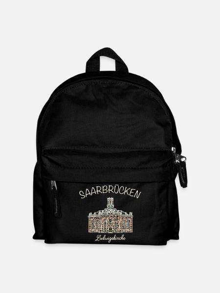 Saarbrücken, Ludwigskirche - Kinder Rucksack - Schwarz