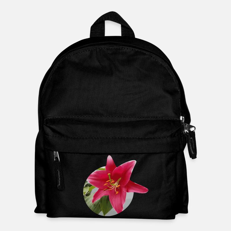 Lilie2 - Kinder Rucksack - Schwarz