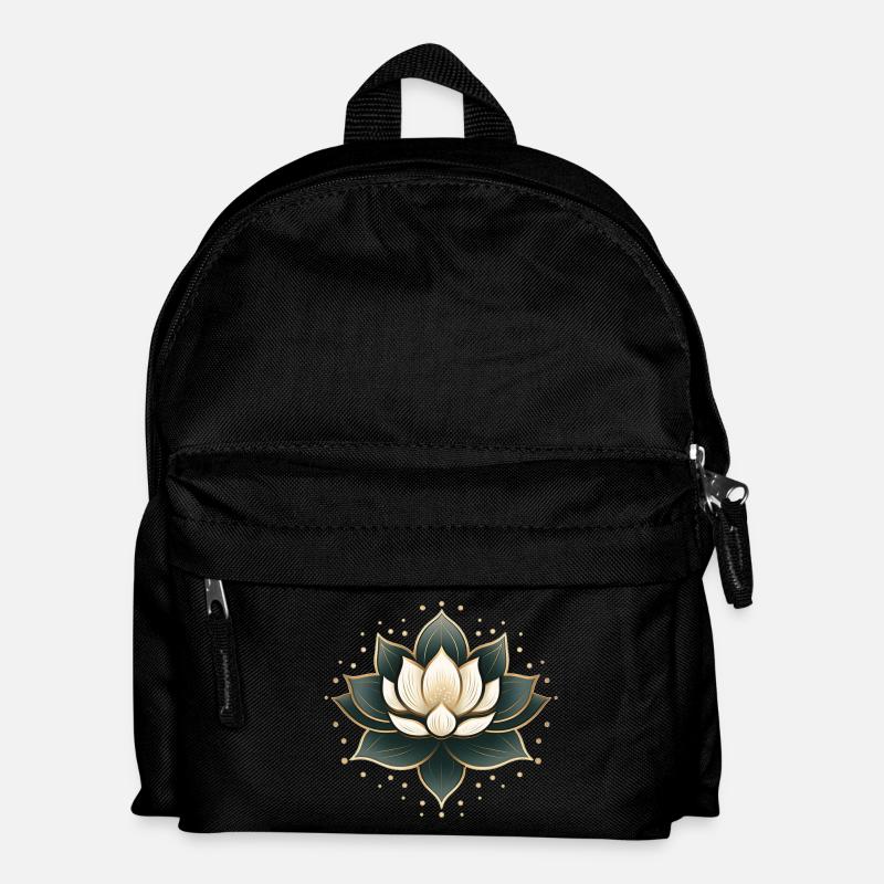 Lotusblüte - Kinder Rucksack - Schwarz