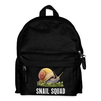 Snail Squad – Schneckenliebe & Gartenhumor - Kinder Rucksack - Schwarz - Vorne
