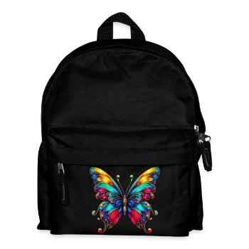 Schmetterling - Kinder Rucksack - Schwarz - Vorne