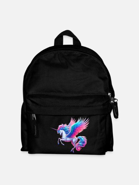 Einhorn (02) - Kinder Rucksack - Schwarz