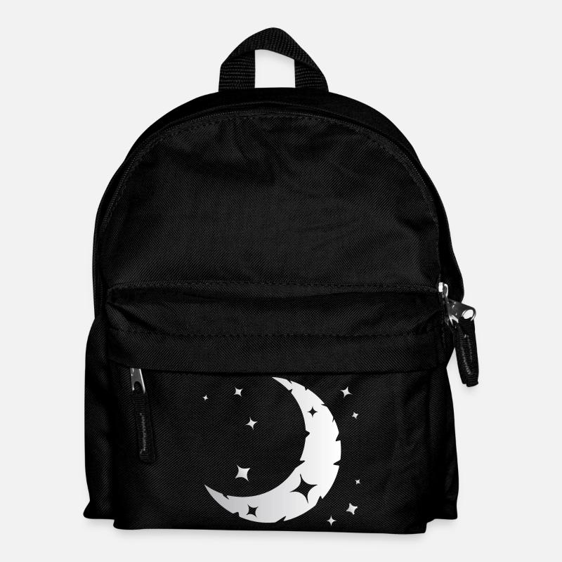 Mond und Sterne - Kinder Rucksack - Schwarz
