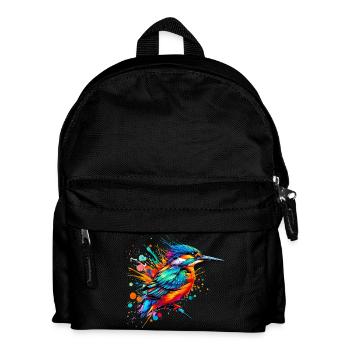 Eisvogel - Kinder Rucksack - Schwarz - Vorne