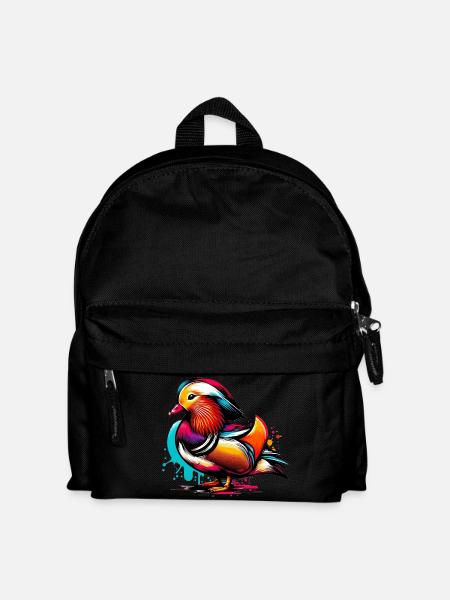 Mandarinente - Kinder Rucksack - Schwarz