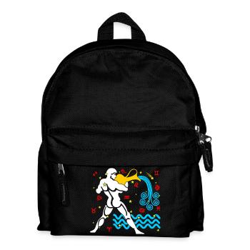 Aquarius-Farbe - Kinder Rucksack - Schwarz - Vorne