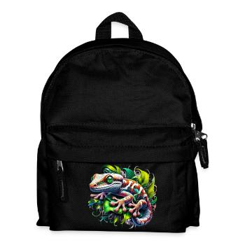 Gecko - Kinder Rucksack - Schwarz - Vorne