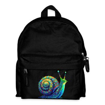 Schnecke - Kinder Rucksack - Schwarz - Vorne