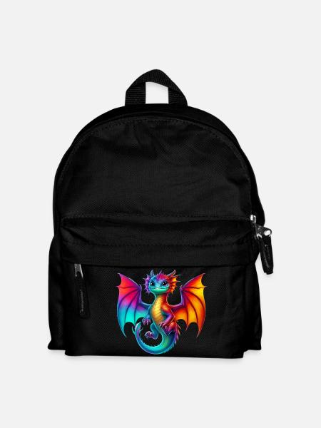 Drache - Kinder Rucksack - Schwarz