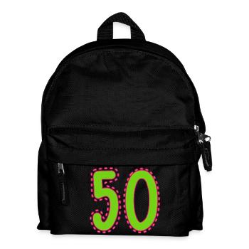 50. 50 ANS. 50e ANNIVERSAIRE. ANNIVERSAIRE 50 ANS. - Sac à dos Enfant - noir - Devant