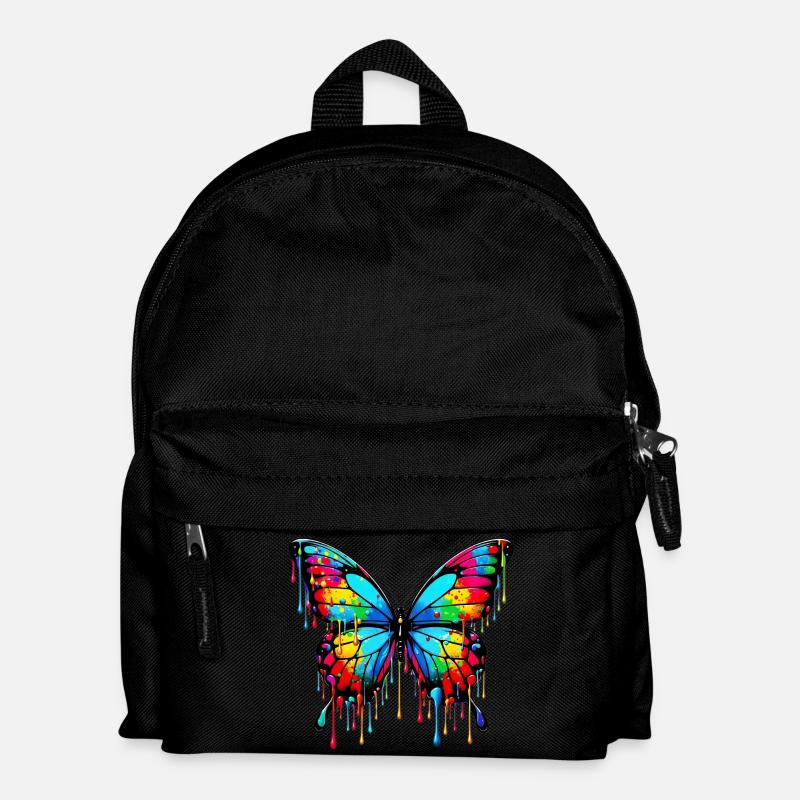 Schmetterling - Kinder Rucksack - Schwarz