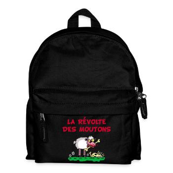 La révolte des moutons - Sac à dos Enfant - noir - Devant
