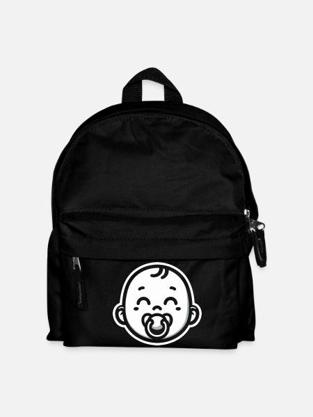 Baby mit Schnuller - Kinder Rucksack - Schwarz