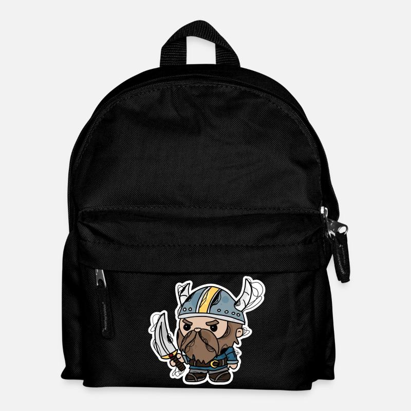 Wikinger - Kinder Rucksack - Schwarz