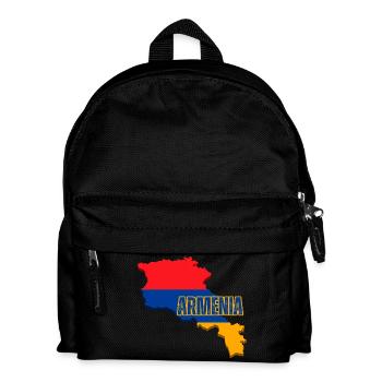 Armenien Flagge, Armenien Flagge Landkarte, Armenien Flagge - Kinder Rucksack - Schwarz - Vorne