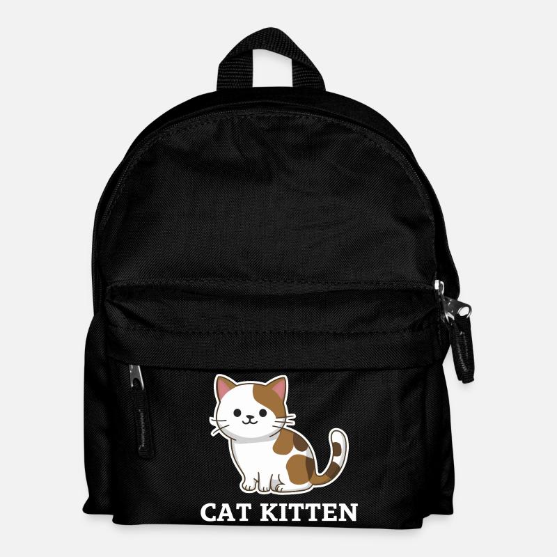 Adorable Cat Kitten - Kids' Backpack - black