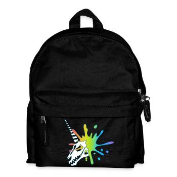 Crâne de licorne et explosion multicolore - Sac à dos Enfant - noir - Devant