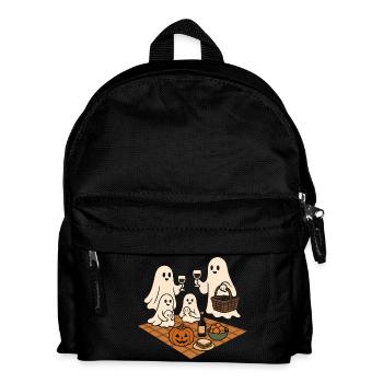 Gespenster beim Halloweenpicknick - Kinder Rucksack - Schwarz - Vorne