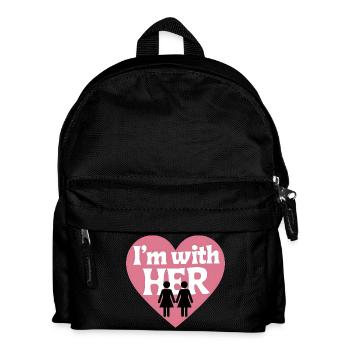 I'm with HER Heart - Kids' Backpack - black - Front