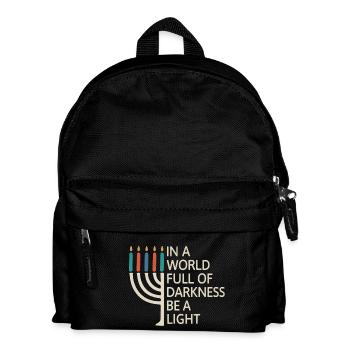 Be a Light Happy Hanukkah - Kids' Backpack - black - Front